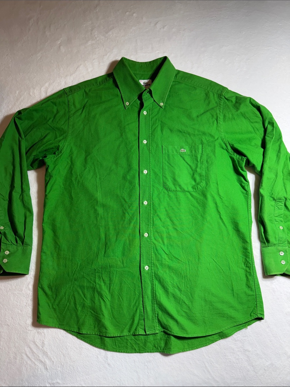 Lacoste Bright Green Button-Down Shirt